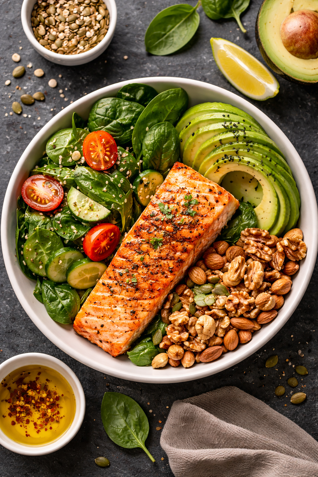 Healthy high-protein meal supporting natural male enhancement and blood flow